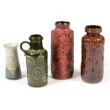Four West German vases