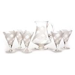 Art Deco Glass lemonade set