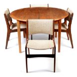 Mid-century dining table and four Anderstrup Møbilfabrik chairs