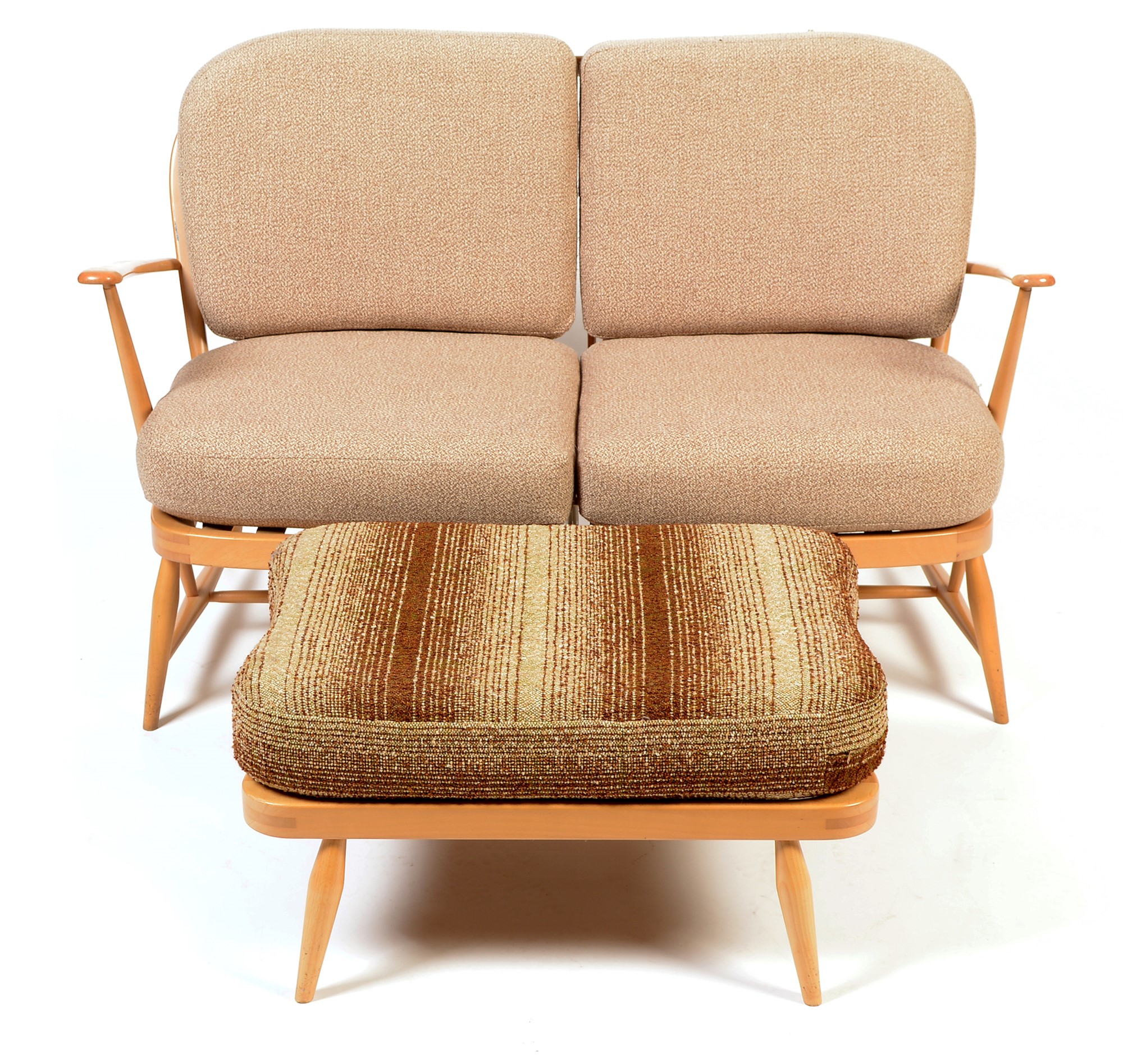 Ercol settee and extension stool