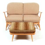 Ercol settee and extension stool