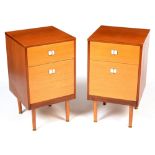 Mid-Century afrormosia bedside cabinets