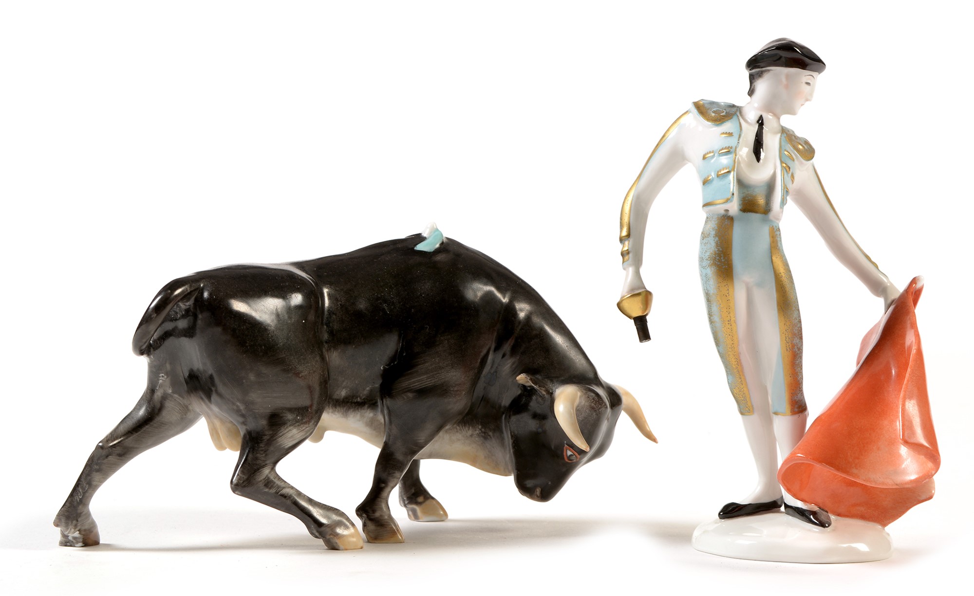 Rosenthal bull fighter and bull group