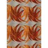 Edinburgh Weavers - A roll of Orange, Grey and Mustard fabric
