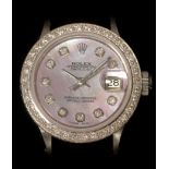 Rolex ladies datejust diamond watch