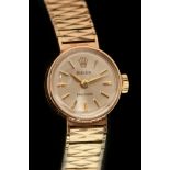 9k gold Lady's Rolex Precision cocktail watch