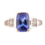 Tanzanite and diamond ring