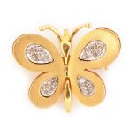 Diamond set butterfly brooch/pendant