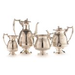 Victorian four piece silver tea and coffee service by Roberts & Belk