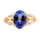 Tanzanite and diamond ring