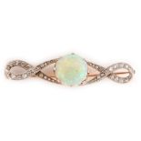 Victorian opal and diamond brooch