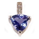 Tanzanite and diamond pendant