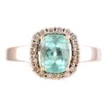 Apatite and diamond ring