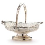 A George V silver basket