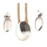H. Stern rock crystal pendant and earrings