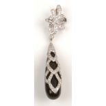 Diamond set onyx pendant