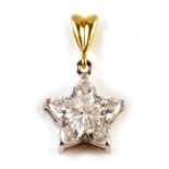 Diamond star pattern pendant