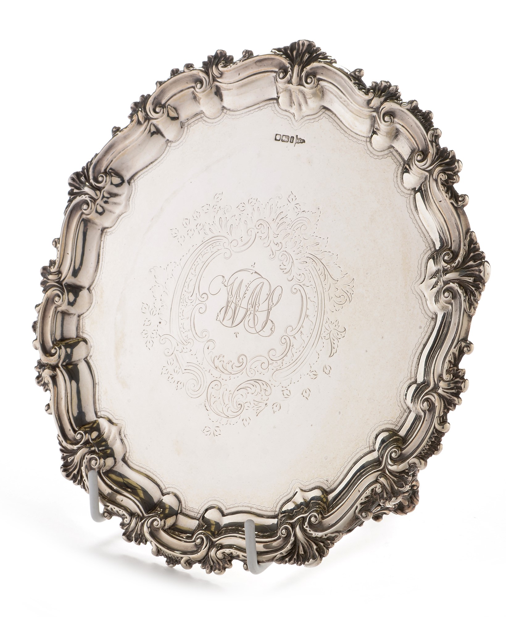 An Edward VII silver salver by Walker & Hall