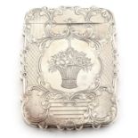 Victorian silver card case by Taylor & Perry