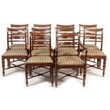 Ten Regency style mahogany dining chairs