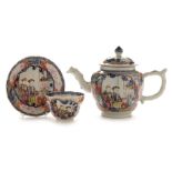 Chinese teapot and cover, tea bowl and saucer