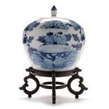 Chinese blue and white jar and cover