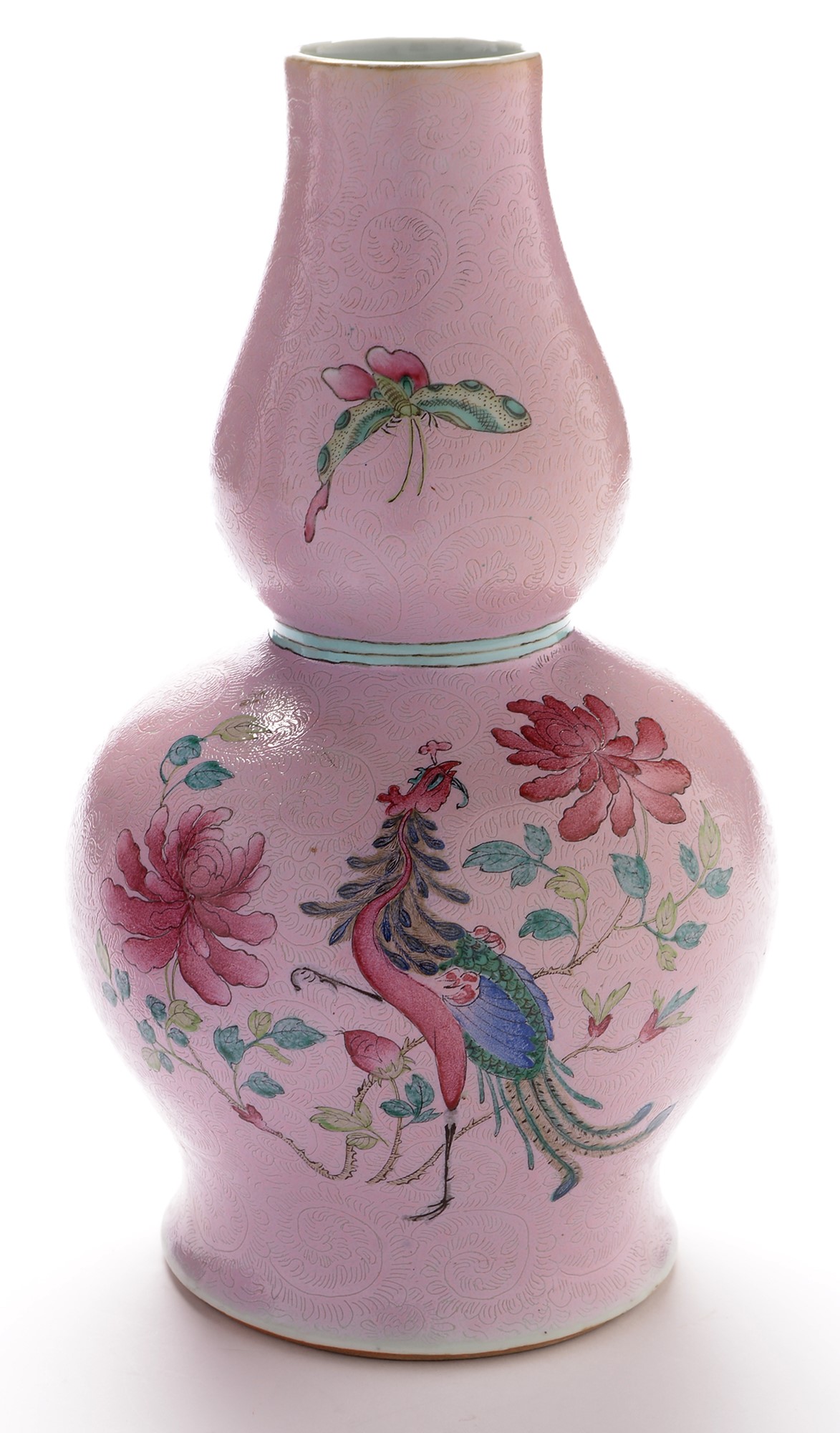 Pair of Chinese famille rose vases and covers - Image 5 of 12