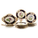 Coalport floral dessert service circa 1840