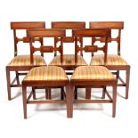 Five Regency style mahogany tablet dining chairs