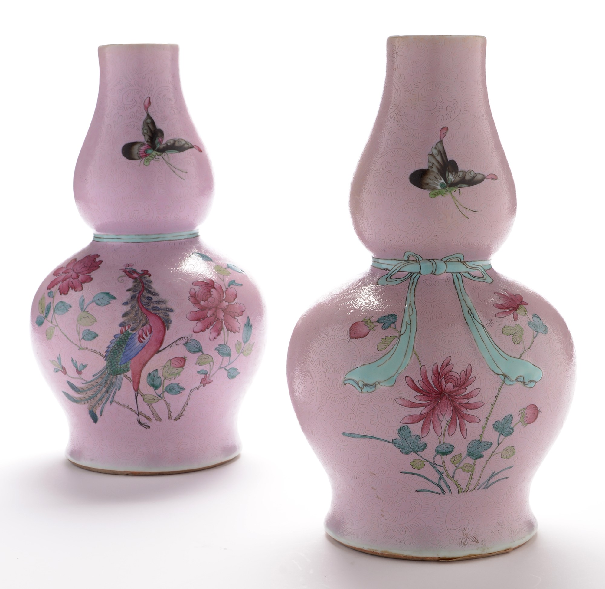 Pair of Chinese famille rose vases and covers - Image 11 of 12
