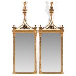 A pair of modern reproduction gilt-framed pier glasses