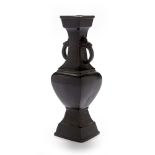 Japanese bronze vase