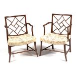 Pair of Whytock and Reid cockpen dining chairs