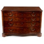 George III serpentine chest of drawers