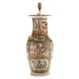 Canton Vase with lamp fitting