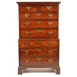 19th Century mahogany chest on chest