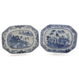 Two Chinese export ware serving dishes, Qianlong