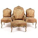 Four early 19th Century fauteuils