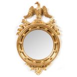 Modern Regency style convex mirror