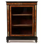 Victorian ebonised and walnut pier cabinet