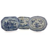 Three Chinese export ware serving dishes, Qianlong