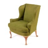 George II style wingback armchair