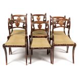 Harlequin set of six Regency style chairs