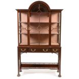Edwardian Chippendale style display cabinet