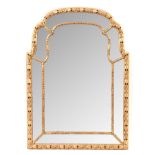 A modern giltwood seven plate mirror