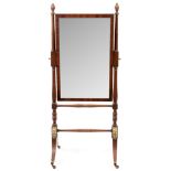 20th Century Regency style cheval mirror