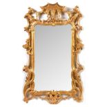 Modern Chippendale style giltwood mirror
