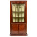 Late 19th Century mahogany corner cabinet