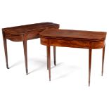 A nair of 19th Century mahogany tea tables