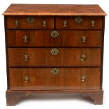 18th century Continental walnut and inlaid chest of drawer